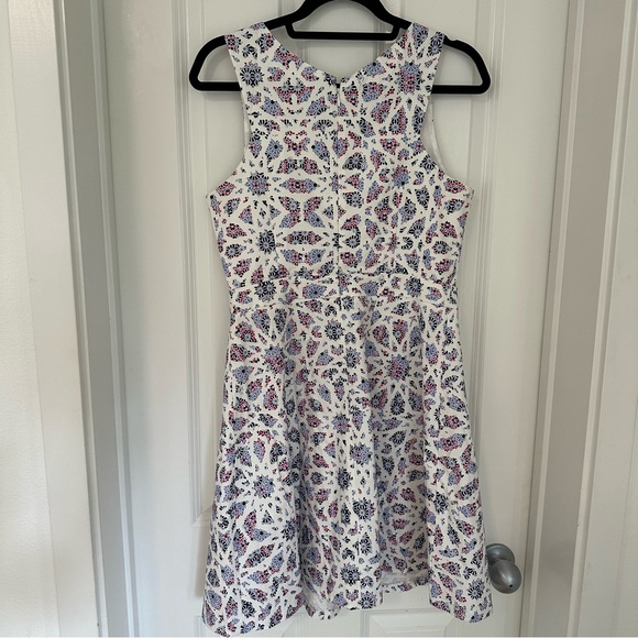 NWT CeCe Mosaic cutout fit and flare Red White and Blue dress - Picture 2 of 8